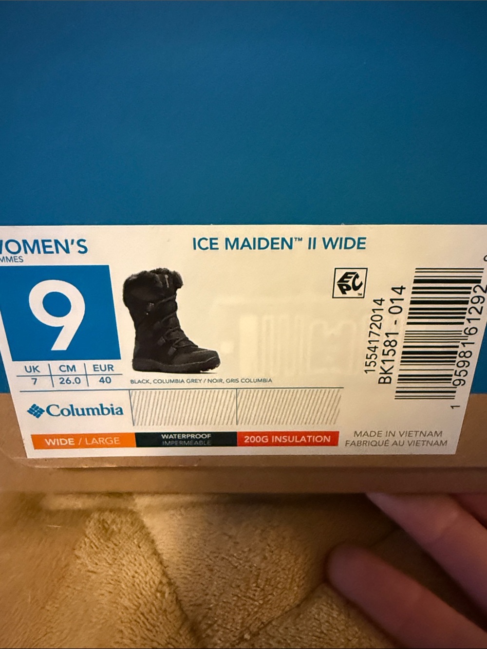 Columbia Ice Maiden II Women's Black Faux-Fur Lace-Up Winter Boots - Picture 2 of 11